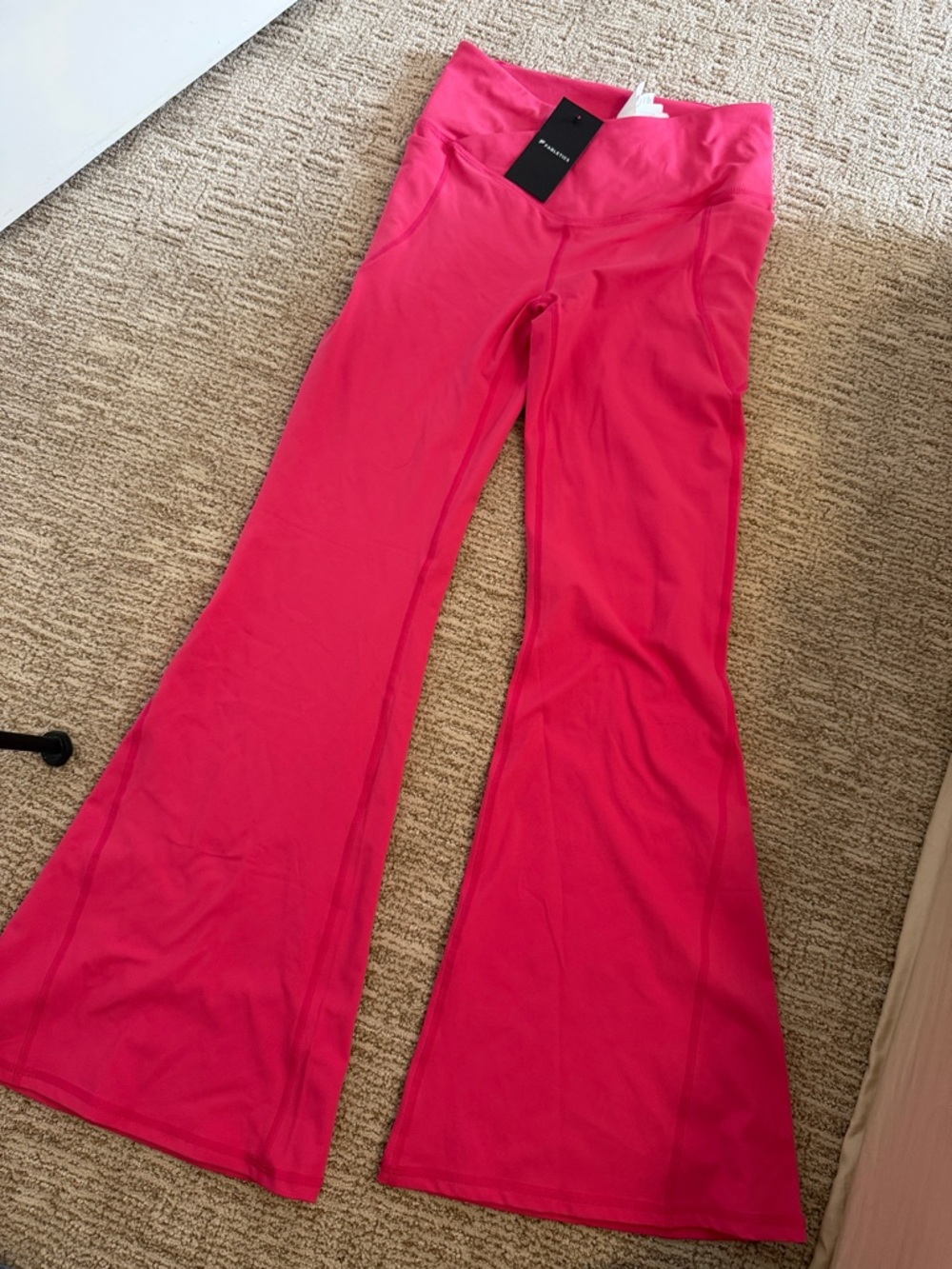 Fabletics Bright Pink Flared Yoga Pants size M